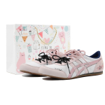 Onitsuka Tiger Track Trainer Pink Kiss Gift Abrasion Resistant Low top Casual Shoes Unisex Beige Pink 1183C287-100(Team292-S-BOX 39 white