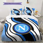 SSC Napoli Mustriga Voodipesu Tekikott Komplekt Tekikott Padjap&uuml;&uuml;r Kodu Dekoratsioon S&uuml;nnip&auml;evakingitus (1 * tekikott + 2 * padjap&uuml;&uuml;ri, ilma s&uuml;damikuta) 135x200cm