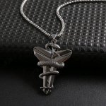 Halloweeni kingitus Hip Hop Ins stiilis titaanist terasest kaelakee Black Mamba mao ripats 50CM(Necklace Size) h&otilde;be