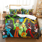 3D-prindiga anime Alan Becker Voodipesukomplekt &Uuml;he-, Twin-, T&auml;is-, Queen-, King-suuruses Tekikott T&auml;iskasvanu ja Laste Magamistoa Kodutekstiilideks 70x133cm 2pcs