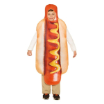 Unisex t&auml;iskasvanutele ja lastele Kuumad koerad Luksuslik kombinesoon Halloween Kuumad koerad kost&uuml;&uuml;m Toidu Kuum koer riietus Halloween Cosplay kost&uuml;&uuml;mid beige