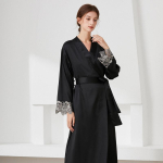 Mantel Fashion Simple Style Home Wear Naiste Seksikas kardigan hommikumantel XL must