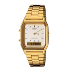CASIO meeste vintage retro kell Originaal Uus metallkell AQ-230GA-9DMQ beige