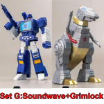 YOLOPARK G1 tegevuskujud, litsentsitud Hasbro poolt, AMK Miniseeria Transformersi m&auml;nguasi Optimus Prime Megatron Bumblebee Soundwave