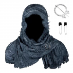 Techwear stiilis rebenenud tutiga punk vintage sall mehele naisele keskaegne r&uuml;&uuml;tli keep keep Halloween Cosplay sall kost&uuml;&uuml;m One Size