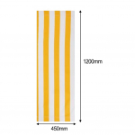 Rannatoolikate asenduskate Pol&uuml;esterkangas 120x45cm Kollane ja Valge Suvi P&auml;ikesetoolidele V&auml;litingimustesse