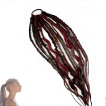 Elastne Dread Ponytail Salty-Soul, 22 Boho Punutud Ponytail Pikendus Juuksekummiga, Reisi- ja Vabaaja Stiilid, Elastne Boho Dreadlock Juuksed P&auml;rlitega & rb