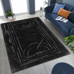 Jalgpallistaadioni piirkonnamatt Jalgpalliv&auml;ljak Spordidisain Jalgpalliv&auml;ljaku matt Laste sporditoa sisustus Ameerika vaip Kodu sisustus 80X120CM gray