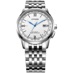 Citizen Eco-Drive Raadiojuhitav Kell Kvartsliikumine Roostevabast Terasest Rihm Meeste kellad Valge CB0150-89A Regular Watch Box