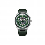 CITIZEN PROMASTER seeria veekindel p&auml;ikeseenergia kvarts nahast rihm 46mm meeste k&auml;ekell roheline sihver JY8147-01X sinine