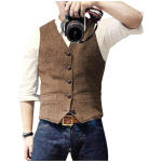 V-kaelusega meeste &uuml;likonna vest Vabaaja Klassikaline Formaalne &Auml;ri Kalasabamuster Tweed Kitsa l&otilde;ikega vest Pulmadeks Pruutpoissidele L black