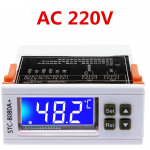 STC-8080A+ 12V 24V 220V Temperatuurikontroller Regulaator K&uuml;lmkapp S&uuml;gavk&uuml;lmik Kontroller K&uuml;lmutus Frostialarm Kahe anduriga