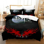3D prinditud Buffy The Vampire Slayer voodipesukomplekt Poistele T&uuml;drukutele &Uuml;heinimese Queen-suuruses tekikott padjap&uuml;&uuml;r Voodi Lastele T&auml;iskasvanutele Tekk 70x133cm 3pcs