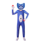 Lihtne kanda Poppy Playtime Huggy Wuggy Halloweeni Cosplay Kost&uuml;&uuml;m Lastele 130cm sinine