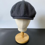 Retro suur suurus 62cm Newsboy m&uuml;tsid Meeste vintage villane paks baret talvised s&otilde;itjam&uuml;tsid meestele tweed meeste vabaaja lame kaheksanurkne m&uuml;ts M56-58CM black