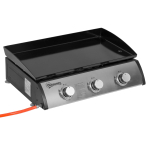 Gaasigrill 3 p&otilde;letiga, voolik, mittekleepuv grillplaat, roostevaba teras, v&auml;rv: H&otilde;be, 63 x 48 x 21 cm 63 x 48 x 21 cm must