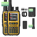 Kahepakend Baofeng UV-5R Mini 5W raadioaparaate | Bluetooth kanalite s&uuml;nkroniseerimine + NOAA tormiteated | Type-C laetav h&auml;daolukordadeks USB Plug