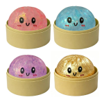 Pime karp pelmeeni squishy, &Uuml;liharuldane kuldse s&auml;delusega saiake, V&auml;rviline paukiva helmesega naeratav pelmeen, Pehme sensoorne stressileevendav m&auml;nguasi