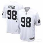Meeste NFL Raiders 17 Adams 98 Crosby Tikitud Jalgpallivorm L&uuml;hikeste varrukatega Puuvillasegu V-kaelusega Spordir&otilde;ivad XL