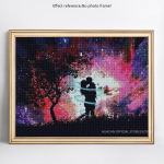 Teemanttikandid T&auml;histaeva t&auml;is&uuml;mmargune maastik Teemantmaal 20X30CM