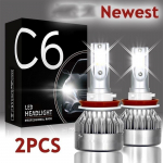 2 tk veekindlate LED esitulede komplektid 6000K valge valguse k&otilde;rge/mahutulega auto pirnid udutuled s&otilde;idupirnid H7