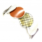 NOA [G6017] - Bracelet Cr&eacute;ateur 'Nora' marron orange oranž