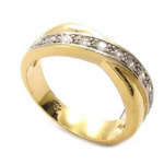 Valge  Goddess  kullatud s&otilde;rmus 50 kuld