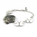 NOA [I4937] - Bracelet Cr&eacute;ateur 'Vahin&eacute;' blanc valge