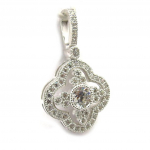 Les Tr&eacute;sors De Lily [K5893] - Pendentif Argent 'Sissi' blanc valge