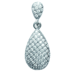 Les Tr&eacute;sors De Lily [Q6692] - h&otilde;bedane ripats 'Sissi' h&otilde;bevalge (roodiumiga kaetud) - 22x8 mm valge