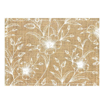 Les Tr&eacute;sors De Lily [Q4140] - beež ja valge kotiriie 'Country' alusmatt - 42x30 cm beež