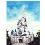 T&auml;ielik 5D-teemantmaal joonisfilm maastiku lossi tikand Ristpistes kodukaunistus K&auml;sitsi valmistatud 25x30cm