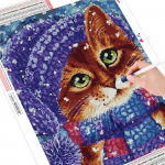 DIY 5D-v&auml;rv teemantidega Loom t&auml;isruudu teemantmaal, tikandid k&auml;sitsi valmistatud kingitus seinakunstiga Full Round (20X30CM)