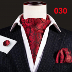Barry.Wang Silk Ascot Cravat meestele Paisley Tie Tasku kandiline mansetin&ouml;&ouml;pide moekomplekt AS-0030