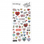 Petit Fancy Love Heart kleebised (iga&uuml;ks 10 tk) &ndash; 19 valikut (kolmem&otilde;&otilde;tmeline / koreap&auml;rane / kaunistus / DIY scrapbooking)