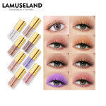 LAMUSELAND Travel Kit Samll suurus 8 V&auml;rvid/komplekt Shining Liquid Eye Shadow Beauty Glitter Veekindel p&uuml;siv lauv&auml;rv laumeik