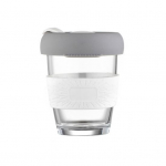 350 ml veetass otsejoomiseks paksust klaasist kohvitass p&otilde;letusvastase tassihoidjaga roheline