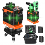 Minimultifunktsionaalne 12 rida roheline tuli laser, 3 kraadi isetasanduv masin USB laetav EU Plug oranž