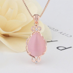 SACE GEMS vasesulamist roosa tsirkoon naiste ripats kaelakee mood kingitus roosa