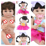 BZDOLL Lifelike 40 cm t&auml;issilikoonist kehaga Reborn Baby Doll T&uuml;drukule Pehme Vin&uuml;&uuml;l Mini Bebe Lapse Vannikleit M&auml;nguasi Lastele S&uuml;nnip&auml;evakingitus Girl-1