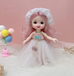 17 cm mini liigutatav nukk, t&uuml;drukute m&auml;nguasi, 3D suurte silmadega BJD printsessi komplektid, kleitide kollektsioon, kingitus lastele nukule B