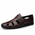 Luksuslik kaubam&auml;rk Ehtne nahk Meeste sandaalid Mokassiinid Meeste &Auml;rikleit Sandaalid Itaalia stiilis K&auml;sitsi valmistatud nahast kingad Meeste Sandaalid 37