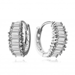 LSOOYH Clip K&otilde;rvar&otilde;ngad Moodne naiste k&otilde;rvar&otilde;ngas Geomeetria Cubic Zirconia Hoop K&otilde;rvar&otilde;ngad Ehted A