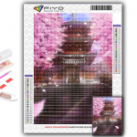 Populaarne 5D isetehtud ristpistega Hiina stiilis ehitusmaaling t&auml;ispuur-ristpistes k&auml;sit&ouml;&ouml;komplekt Seinakleebis Kodukaunistus Full Round 20X30CM