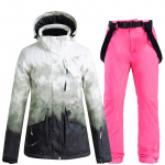 Naiste talvine &uuml;he lauaga suusa&uuml;likond, soe, tihendav hingav suusakost&uuml;&uuml;m S