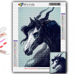 Teemantmaaling Loomade hobune Teemantmosaiik k&auml;sit&ouml;&ouml; Teemanttikandid Full Round 20X30CM