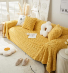 Elutoa diivani kate Pehme diivanikate Nordic diivanipadi libisemiskindel diivanir&auml;tik L-kujuline diivani kaitse&uuml;mbris 180*130cm kollane