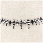 Les Tr&eacute;sors De Lily [R6101] &ndash; disainerk&auml;ev&otilde;ru  Lilipoupettes  (sardiinid) must valge - 33x8 mm must