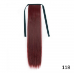 MISS WIG naiste moe ombre v&auml;rviline punane vein, hobusesaba m&auml;his, s&uuml;nteetilisest kiust pika sirge igap&auml;evaseks kandmiseks m&otilde;eldud juuksepikendus 55 cm