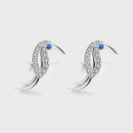 Loomingulised loomade h&otilde;bedast k&otilde;rvar&otilde;ngad naiste ajaks Peen papagoi kujuga tsirkoon k&otilde;rvar&otilde;ngad peoehted aastap&auml;eva kingitus S925 h&otilde;beehted h&otilde;be